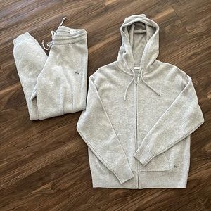 Heather grey aritzia cashmere-wool set